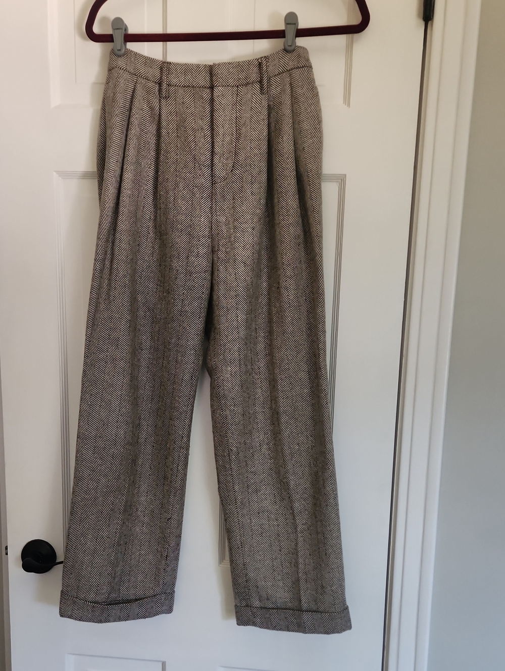 Urban Outfitters Women's Pleated Herringbone Dress Pants